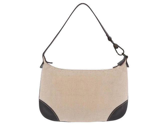 Bolso de hombro LONGCHAMP Canvas Beige Auth 204983A - vista 2