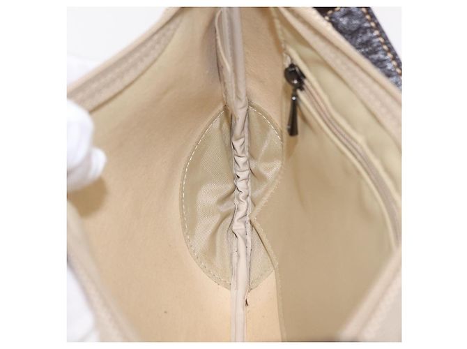 Bolso de hombro LONGCHAMP Canvas Beige Auth 204983A - vista 23
