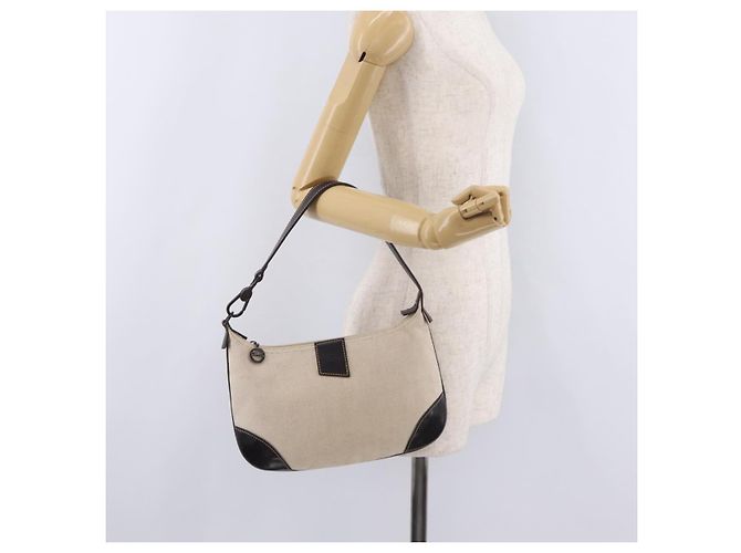 Bolso de hombro LONGCHAMP Canvas Beige Auth 204983A - vista 26