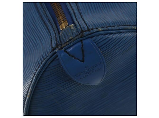 LOUIS VUITTON Epi Keepall 45 Boston Bag Blue M42975 LV Auth 197485 Blau - Ansicht 18