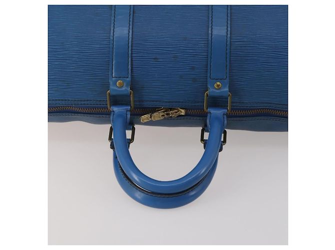 LOUIS VUITTON Epi Keepall 45 Boston Bag Blue M42975 LV Auth 197485 Blau - Ansicht 7