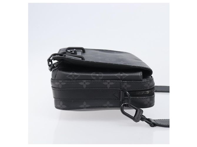 LOUIS VUITTON Monogram Eclipse Steamer Messenger Bag M45585 LV Auth 203307V Monograma - vista 3