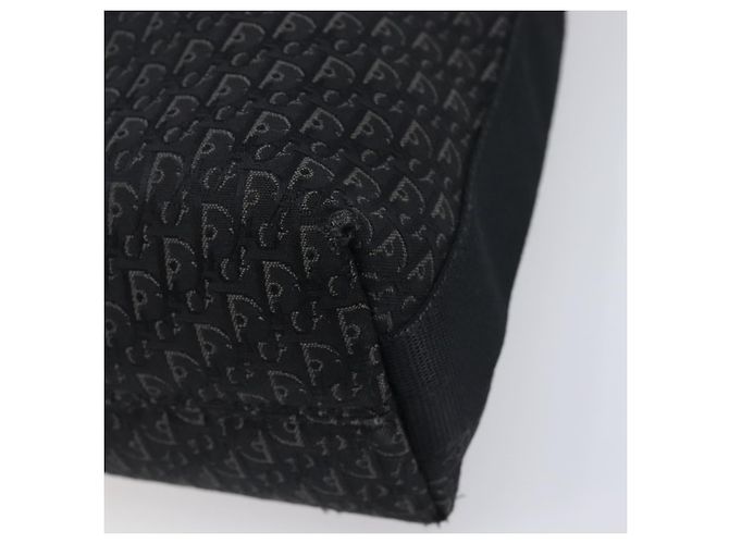 Borsa a tracolla Christian Dior Trotter Canvas Nero Argento Auth gh2375 - vista 13