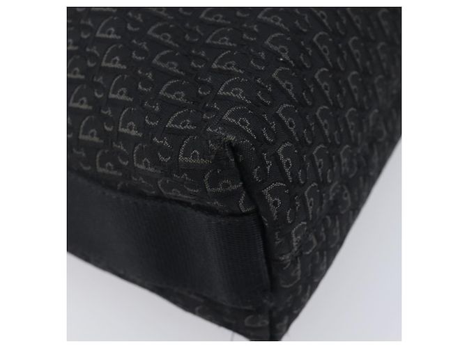 Borsa a tracolla Christian Dior Trotter Canvas Nero Argento Auth gh2375 - vista 14