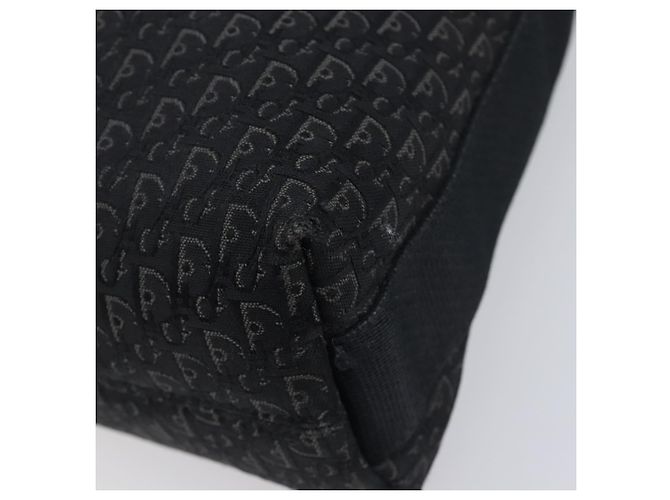 Borsa a tracolla Christian Dior Trotter Canvas Nero Argento Auth gh2375 - vista 15