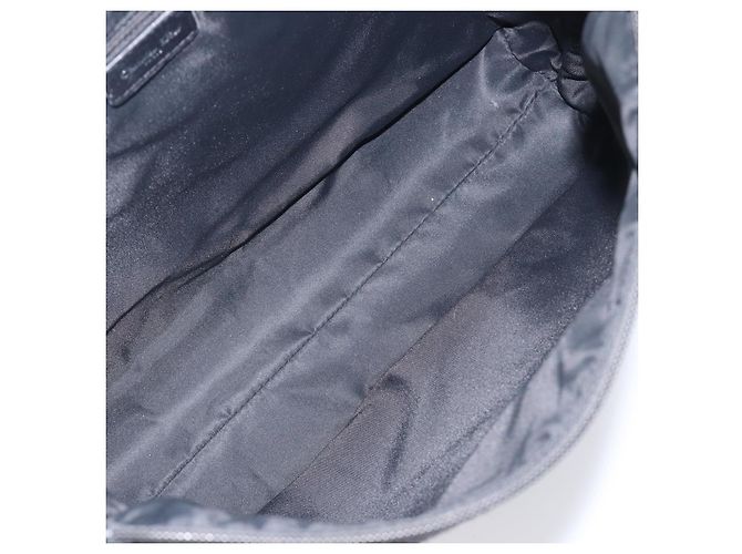 Borsa a tracolla Christian Dior Trotter Canvas Nero Argento Auth gh2375 - vista 19
