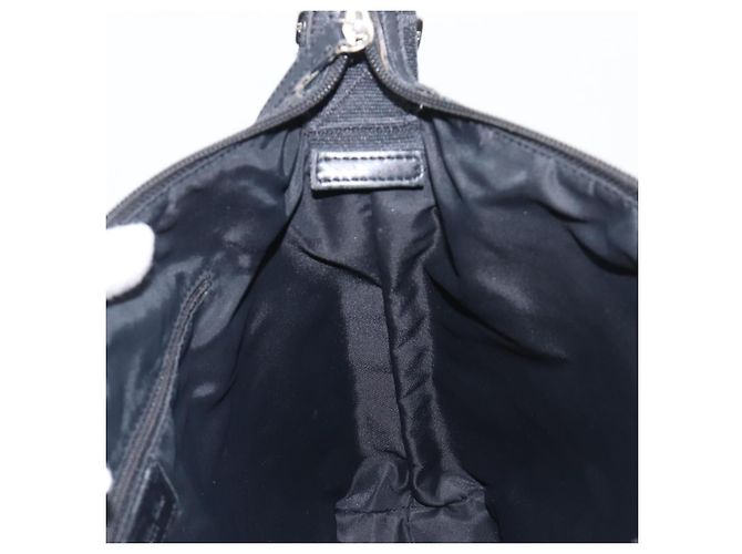 Borsa a tracolla Christian Dior Trotter Canvas Nero Argento Auth gh2375 - vista 20