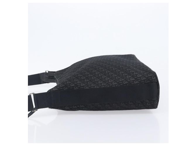 Borsa a tracolla Christian Dior Trotter Canvas Nero Argento Auth gh2375 - vista 6