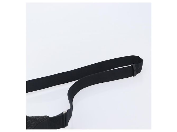 Borsa a tracolla Christian Dior Trotter Canvas Nero Argento Auth gh2375 - vista 9
