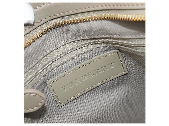 Borsa a mano BURBERRY Nova Check PVC 2way Beige Gold Auth 204398V D'oro - vista 22