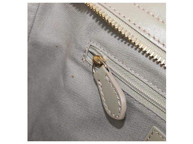 Borsa a mano BURBERRY Nova Check PVC 2way Beige Gold Auth 204398V D'oro - vista 26