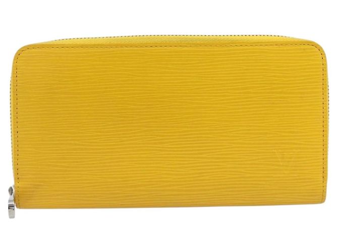 LOUIS VUITTON Epi Zippy Wallet Cartera Larga Amarilla M60309 LV Auth 205890V Amarillo - vista 13