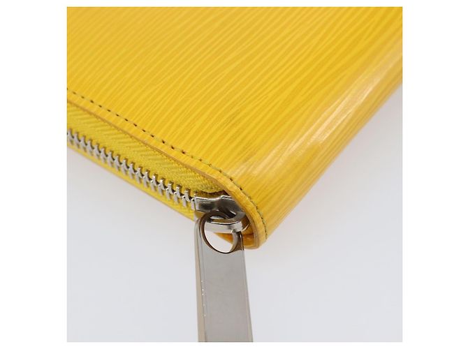 LOUIS VUITTON Epi Zippy Wallet Cartera Larga Amarilla M60309 LV Auth 205890V Amarillo - vista 15