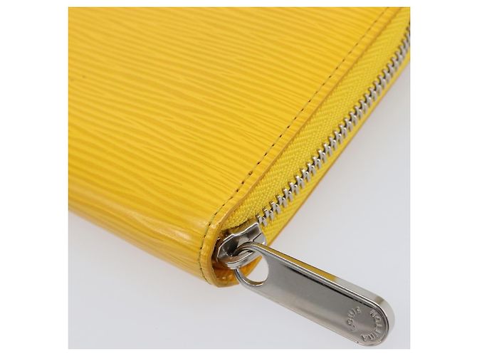LOUIS VUITTON Epi Zippy Wallet Cartera Larga Amarilla M60309 LV Auth 205890V Amarillo - vista 16