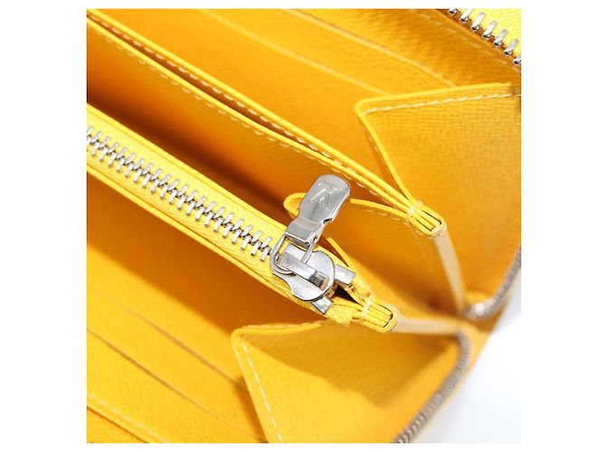 LOUIS VUITTON Epi Zippy Wallet Cartera Larga Amarilla M60309 LV Auth 205890V Amarillo - vista 21