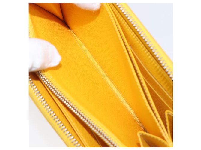 LOUIS VUITTON Epi Zippy Wallet Cartera Larga Amarilla M60309 LV Auth 205890V Amarillo - vista 22