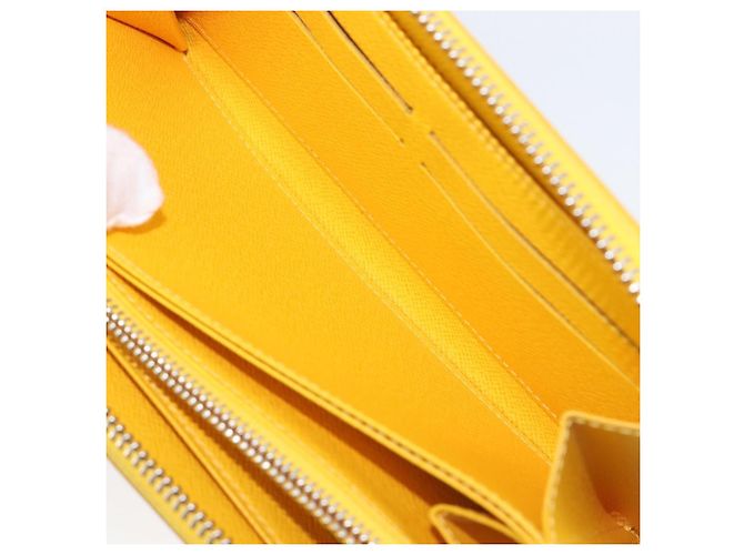 LOUIS VUITTON Epi Zippy Wallet Cartera Larga Amarilla M60309 LV Auth 205890V Amarillo - vista 24