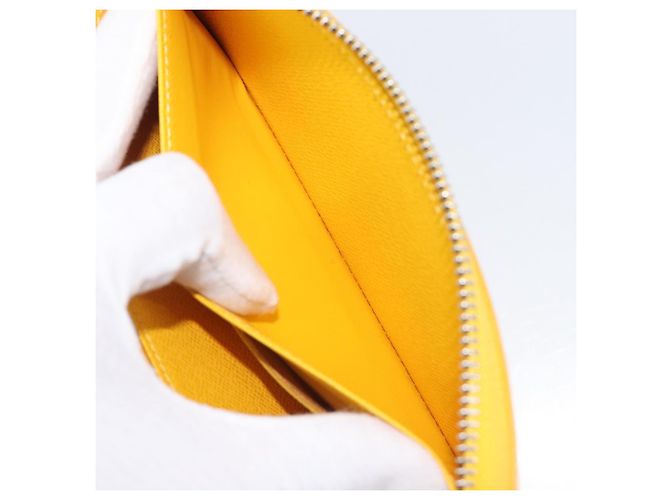 LOUIS VUITTON Epi Zippy Wallet Cartera Larga Amarilla M60309 LV Auth 205890V Amarillo - vista 25