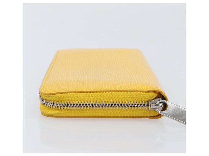 LOUIS VUITTON Epi Zippy Wallet Cartera Larga Amarilla M60309 LV Auth 205890V Amarillo - vista 4