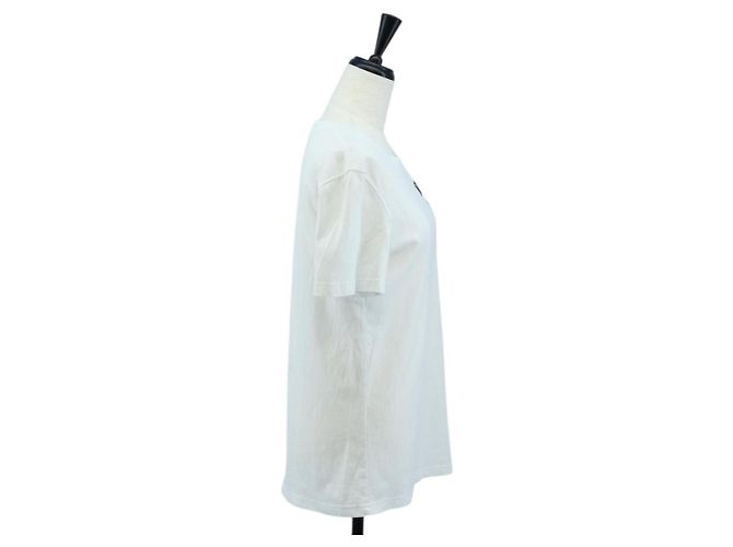 Camiseta de manga corta MOSCHINO de algodón blanco Auth 203736M - vista 4