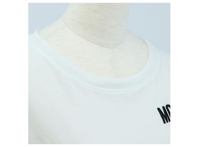 Camiseta de manga corta MOSCHINO de algodón blanco Auth 203736M - vista 6