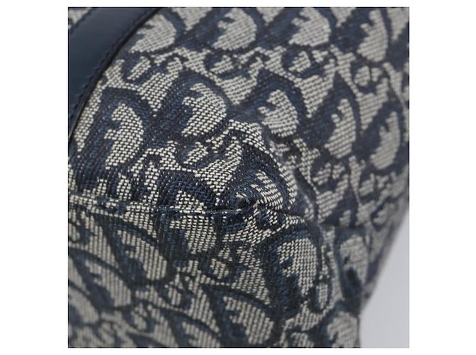 Borsa a mano Christian Dior Trotter Canvas Navy Gold Auth ep16121 D'oro Blu navy - vista 11