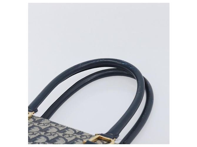 Borsa a mano Christian Dior Trotter Canvas Navy Gold Auth ep16121 D'oro Blu navy - vista 9