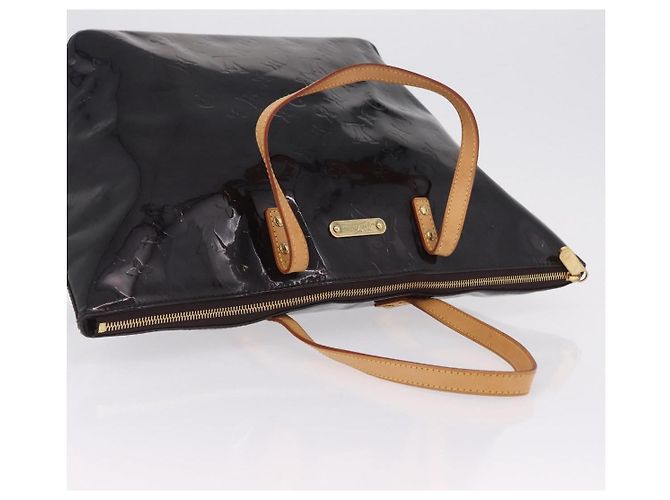 Borsa LOUIS VUITTON Monogram Vernis Bellevue GM Amarante M93589 LV Auth ka6407V Bordò - vista 14