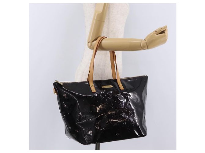 Borsa LOUIS VUITTON Monogram Vernis Bellevue GM Amarante M93589 LV Auth ka6407V Bordò - vista 25