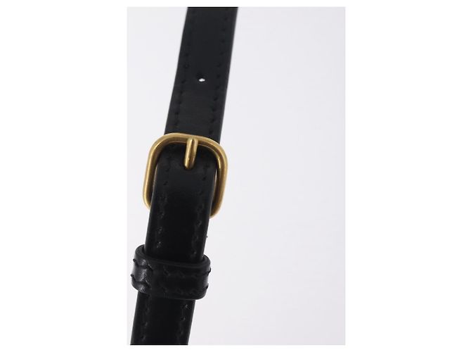BALENCIAGA Borsa a Mano Small Hour Glass Pelle 2way Nero Oro 693546 Auth gh2347V - vista 12