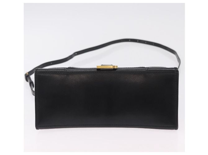 BALENCIAGA Borsa a Mano Small Hour Glass Pelle 2way Nero Oro 693546 Auth gh2347V - vista 13