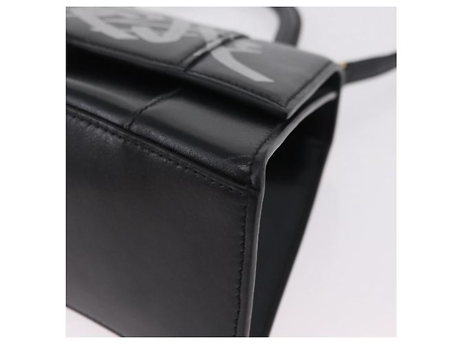 BALENCIAGA Borsa a Mano Small Hour Glass Pelle 2way Nero Oro 693546 Auth gh2347V - vista 15