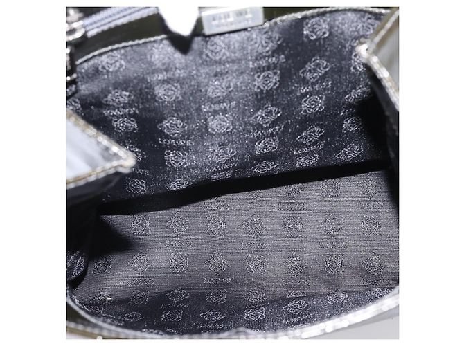 Bolsa LOEWE Velazquez em couro 2way Verde Prata Auth gh2401 - vista 11