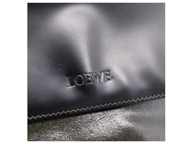 Bolsa LOEWE Velazquez em couro 2way Verde Prata Auth gh2401 - vista 21
