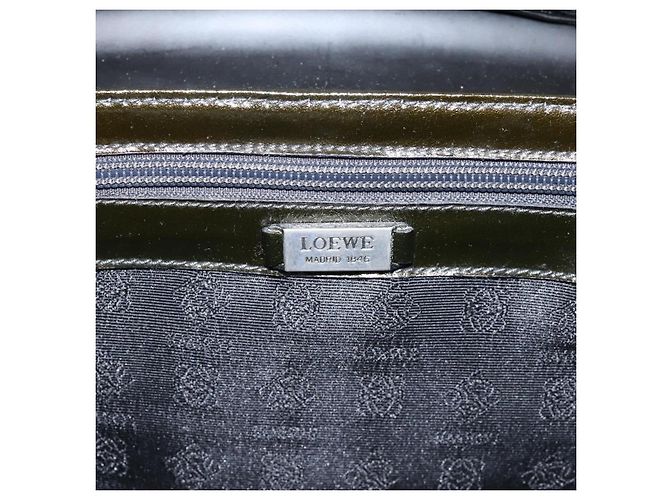 Bolsa LOEWE Velazquez em couro 2way Verde Prata Auth gh2401 - vista 24