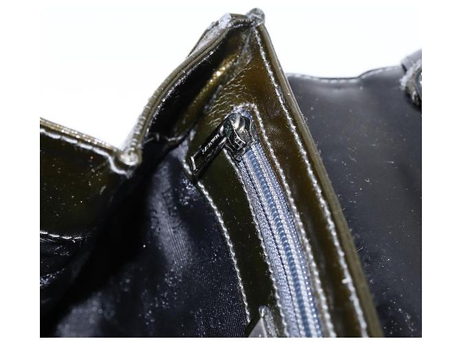 Bolsa LOEWE Velazquez em couro 2way Verde Prata Auth gh2401 - vista 27