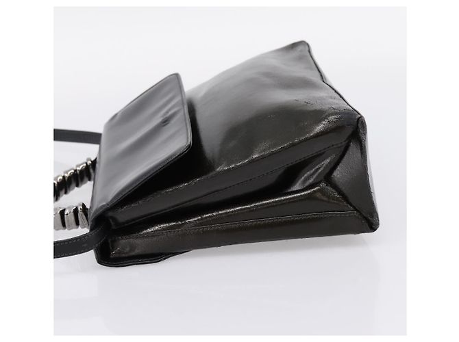 Bolsa LOEWE Velazquez em couro 2way Verde Prata Auth gh2401 - vista 3