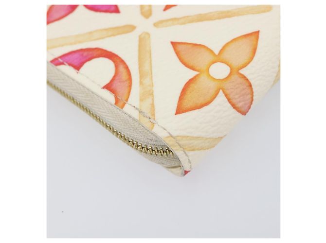 LOUIS VUITTON Monogram Tiles Zippy Coin Purse M83658 LV Auth 205926M Naranja Monograma - vista 11