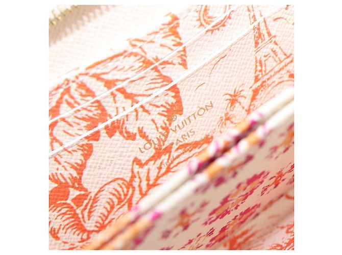 LOUIS VUITTON Monogram Tiles Zippy Coin Purse M83658 LV Auth 205926M Naranja Monograma - vista 18