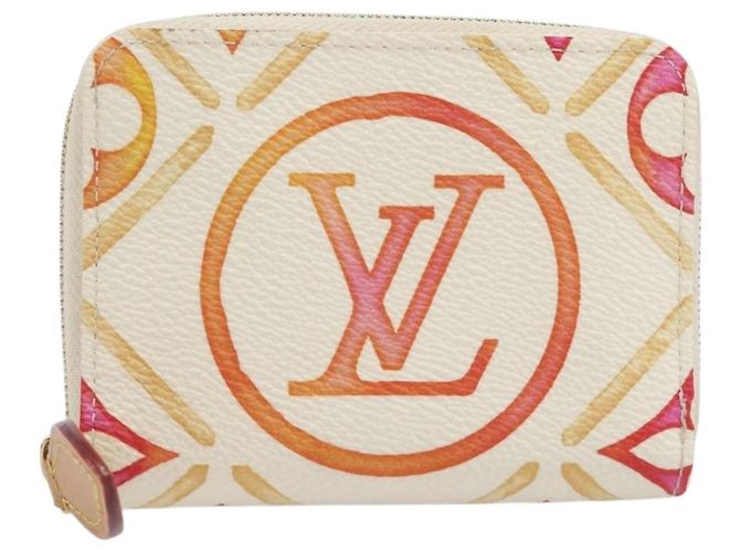 LOUIS VUITTON Monogram Tiles Zippy Coin Purse M83658 LV Auth 205926M Naranja Monograma - vista 2