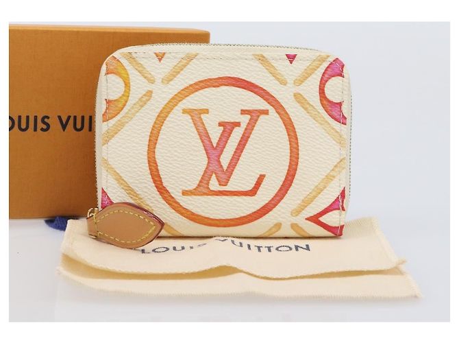 LOUIS VUITTON Monogram Tiles Zippy Coin Purse M83658 LV Auth 205926M Naranja Monograma - vista 26