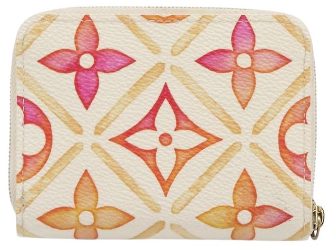 LOUIS VUITTON Monogram Tiles Zippy Coin Purse M83658 LV Auth 205926M Naranja Monograma - vista 3