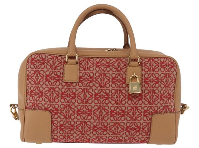 Borsa a mano LOEWE Amazona 28 Canvas 2way Beige Gold Auth 203608SAM D'oro - vista 13