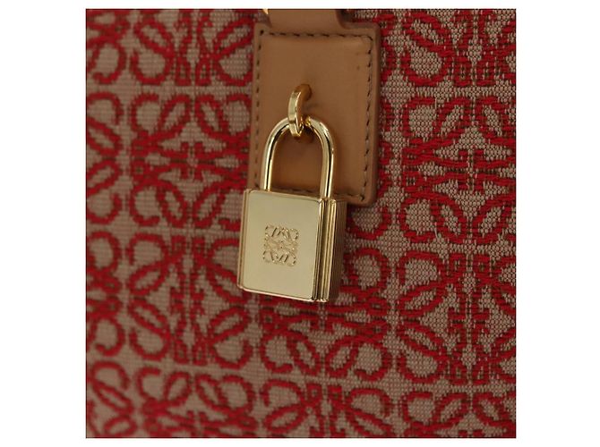 Borsa a mano LOEWE Amazona 28 Canvas 2way Beige Gold Auth 203608SAM D'oro - vista 24