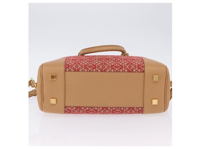 Borsa a mano LOEWE Amazona 28 Canvas 2way Beige Gold Auth 203608SAM D'oro - vista 5