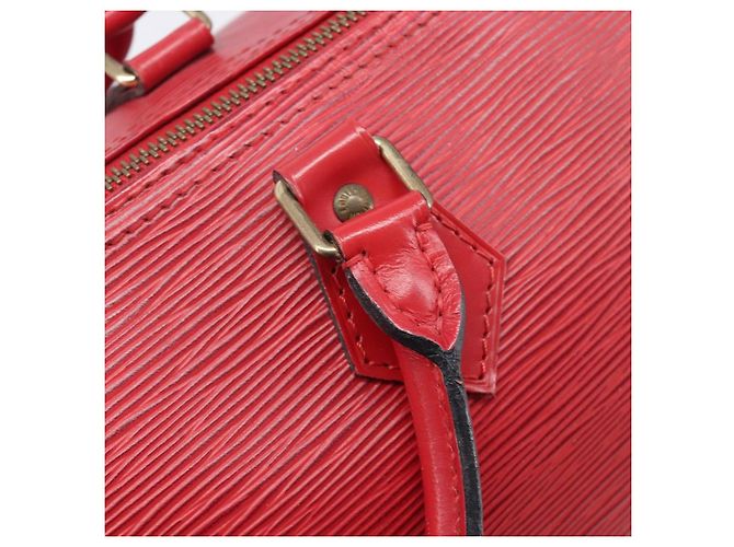 Borsa a mano LOUIS VUITTON Epi Speedy 30 Castilian Red M43007 LV Auth ep15983A Rosso - vista 10
