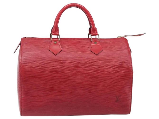 Borsa a mano LOUIS VUITTON Epi Speedy 30 Castilian Red M43007 LV Auth ep15983A Rosso - vista 13