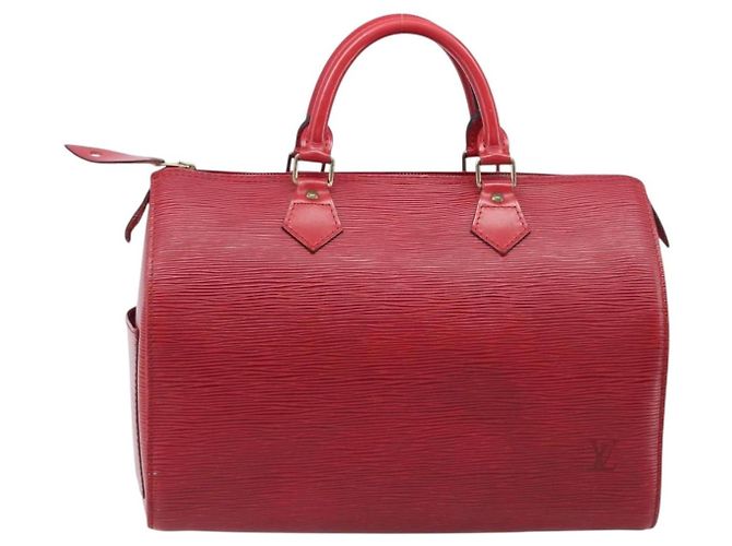 Borsa a mano LOUIS VUITTON Epi Speedy 30 Castilian Red M43007 LV Auth ep15983A Rosso - vista 2