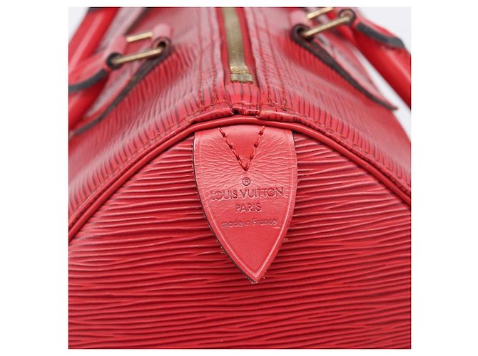 Borsa a mano LOUIS VUITTON Epi Speedy 30 Castilian Red M43007 LV Auth ep15983A Rosso - vista 21