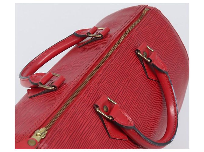 Borsa a mano LOUIS VUITTON Epi Speedy 30 Castilian Red M43007 LV Auth ep15983A Rosso - vista 6